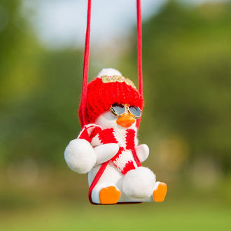 Festive Swinging Duck Ornament