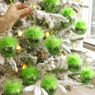 12 Pcs - Naughty Christmas Hanging Ornament Ball