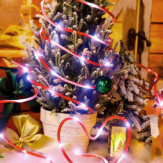 16.4ft  Solar Powered LED Candy Cane Rope Light