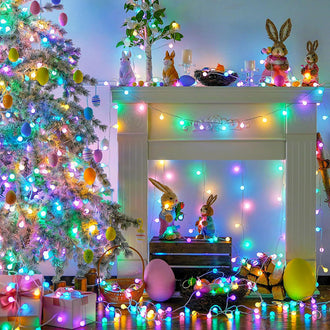 19.7 ft 40 LED Multicolor Globe String Light