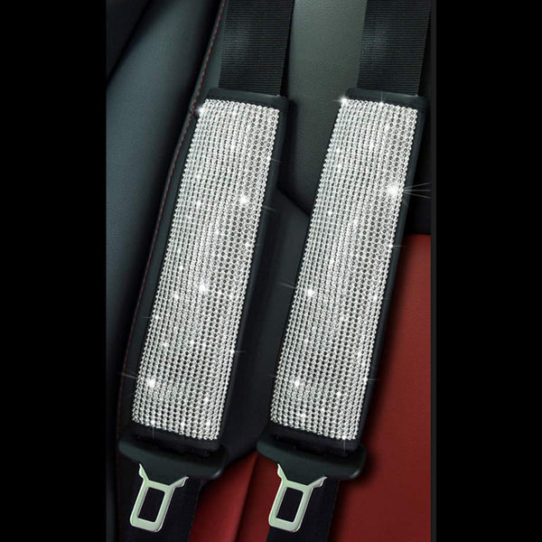 2 Pcs - Bling Car Seat Belt Cover-Next Deal Shop-Next Deal Shop