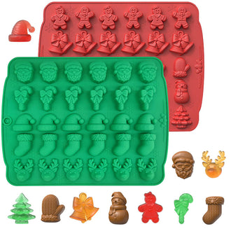 2 Pcs - Christmas Silicone Chocolate Mold