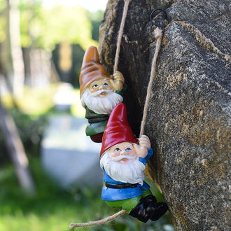 2 Pcs - Hanging Gnome Garden Statue