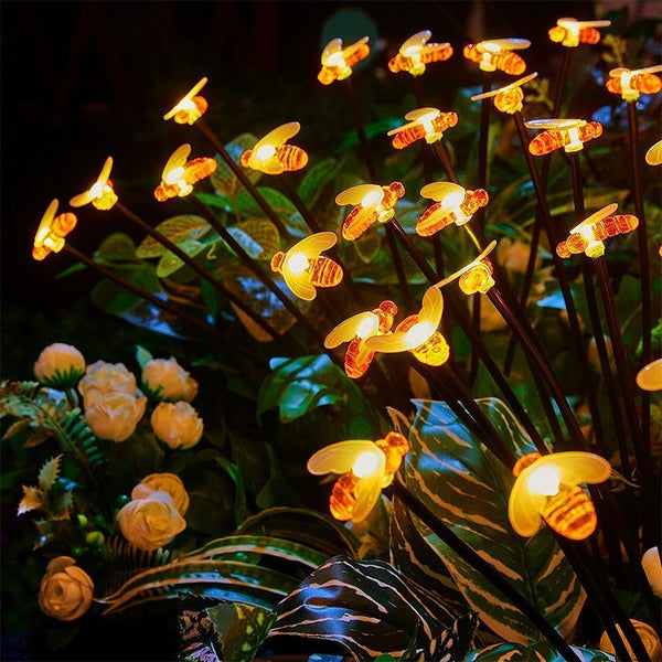 2 Pcs - Solar Powered LED Bee Stake Light-Next Deal Shop-Next Deal Shop