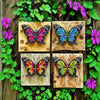 4 Pcs - Metal Butterfly Wall Decor