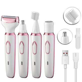 4-In-1 Rechargeable Electric Shaver for Women