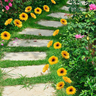 5 Pcs - Artificial Sunflower Garden Stake