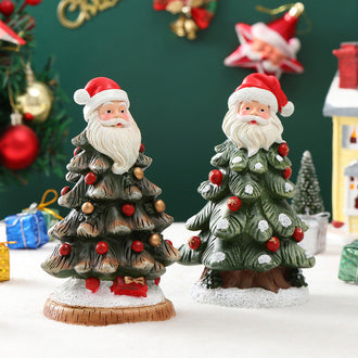 Resin Santa Christmas Tree Figurine