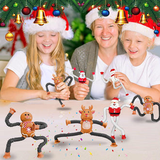 Set of 4 Christmas Pop Tube Toy