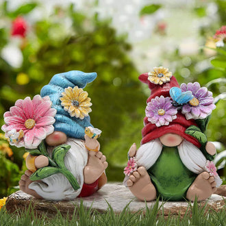 Adorable Flower Gnome Decoration