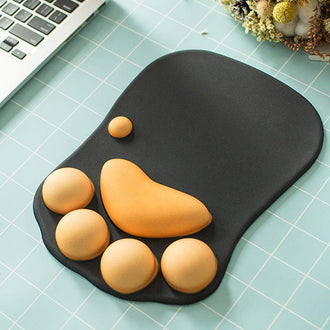 Mouse Pad de Pata de Gato com Apoio para Punho