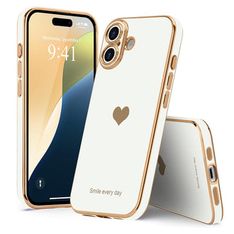 Elegant Love Heart Case for iPhone 16 Series