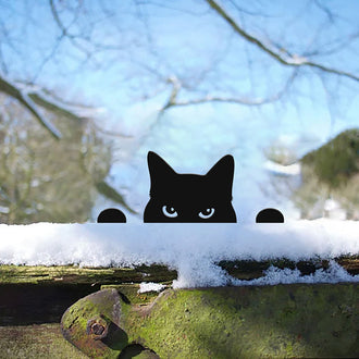 Funny Metal Cat Silhouette Garden Decor