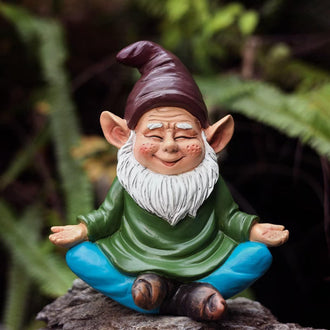 Meditating Elf Garden Statue