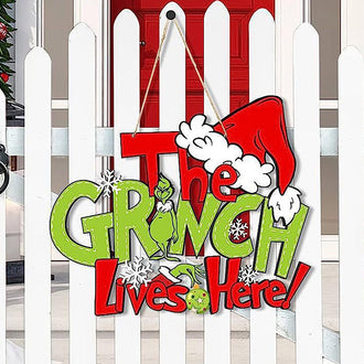 Naughty Christmas Wooden Door Sign