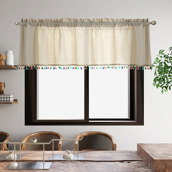 Rainbow Tassel Window Valance-Next Deal Shop-Next Deal Shop