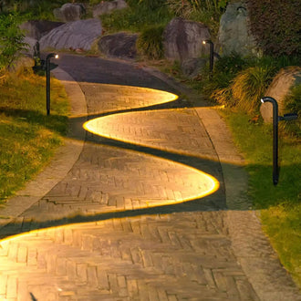 Solar Powered Convex Len Pathway Light