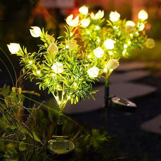 Solar Powered Gardenia Flower Stake Light