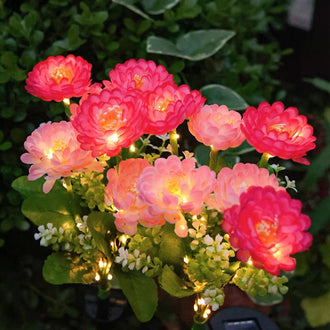 Solar Powered Snow Lotus Flower Stake Light