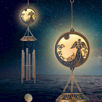 Vintage Solar Powered Angel Wind Chime