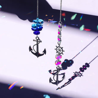 2 Pcs - Sparkling Anchor Crystal Sun Catcher