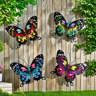 4 Pcs - Metal Butterfly Wall Decor