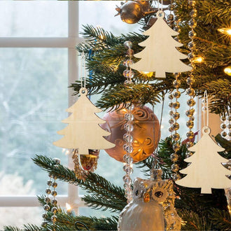 10 stuks doe-het-zelf-houtstukken voor kerstboomversieringen