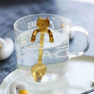 2 Pack - Mini Cat Hugging Tea Spoon