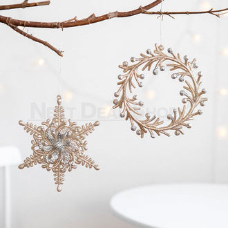 Ornamento glitterato da appendere all'albero di Natale