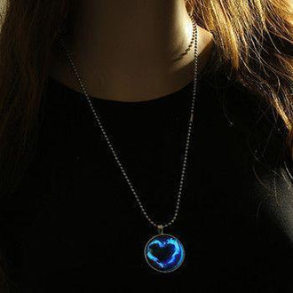 Glow in The Dark hartvorm ketting