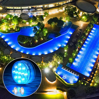 Luci LED subacquee magnetiche da 2 pezzi con aspirazione