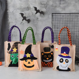 Paquet de 4 - Sac de bonbons Halloween Trick or Treat
