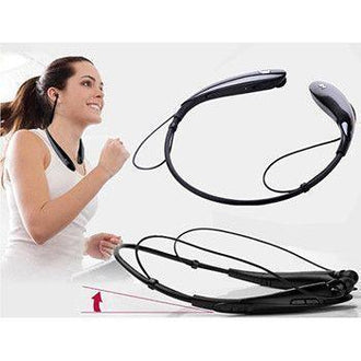 Draadloze stereo-headset met nekband (zwart)