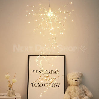 Luz de estrella colgante de alambre de cobre