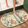 Floral Pattern Quick Dry Bath Mat-Next Deal Shop-Next Deal Shop