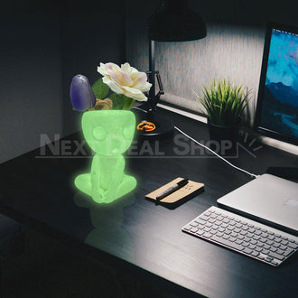 Fioriera succulenta che si illumina al buio