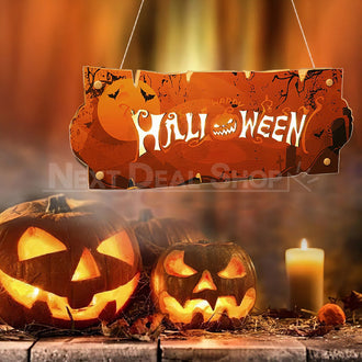 Panneau de porte suspendu à LED pour Halloween