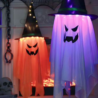 Grande lampada da cappello da mago zucca