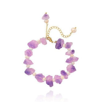 Natuurlijke Amethystine stenen armband