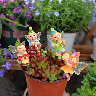 4 pezzi: decorazione da giardino con fascia da elfo