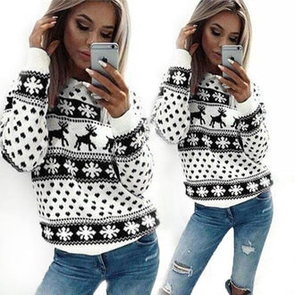 Kerst rendieren gebreide trui