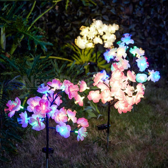 Palo per fiori in fibra ottica a LED ad energia solare