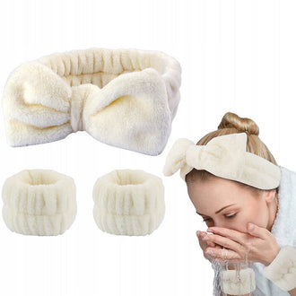 Spa-hoofdband en polsbandset