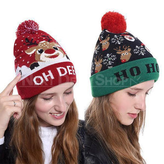 Brutto berretto natalizio a LED