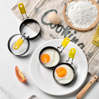 2 Pcs - Round Egg Ring with Anti-scald Handle