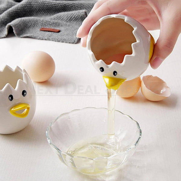 Separatore di uova di gallina in ceramica