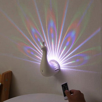 Luce di proiezione a LED a forma di pavone