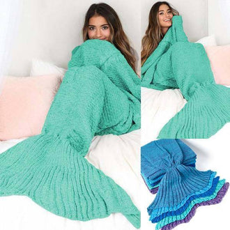 Couverture de queue de sirène tricotée à la main