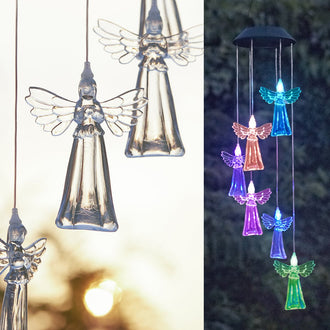 Luce angelica penzolante ad energia solare