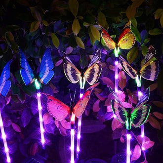 Luce a farfalla in fibra ottica ad energia solare